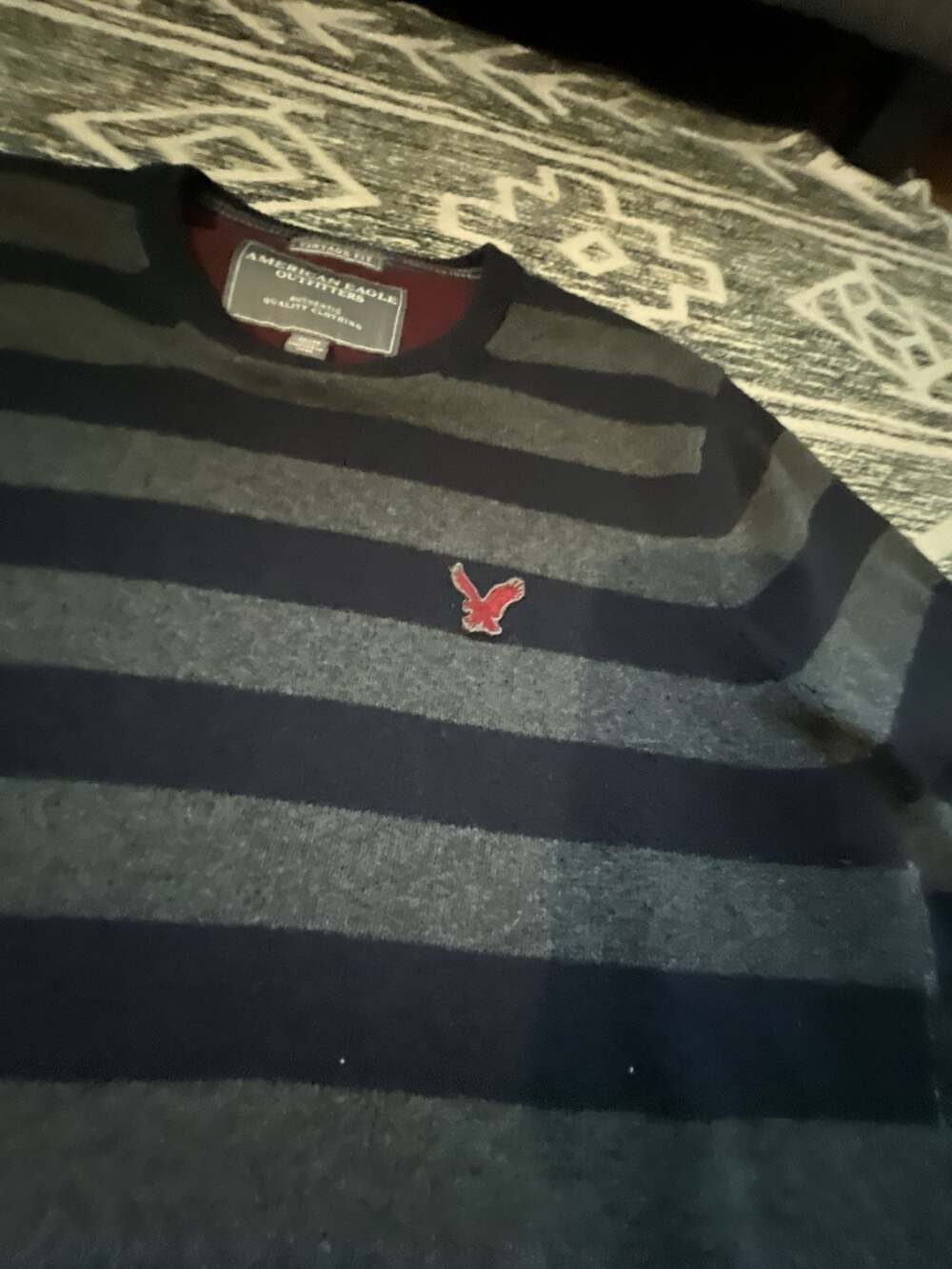 American Eagle Outfitters Vintage Fit Striped Pullover Sweater - Picture 2 of 3